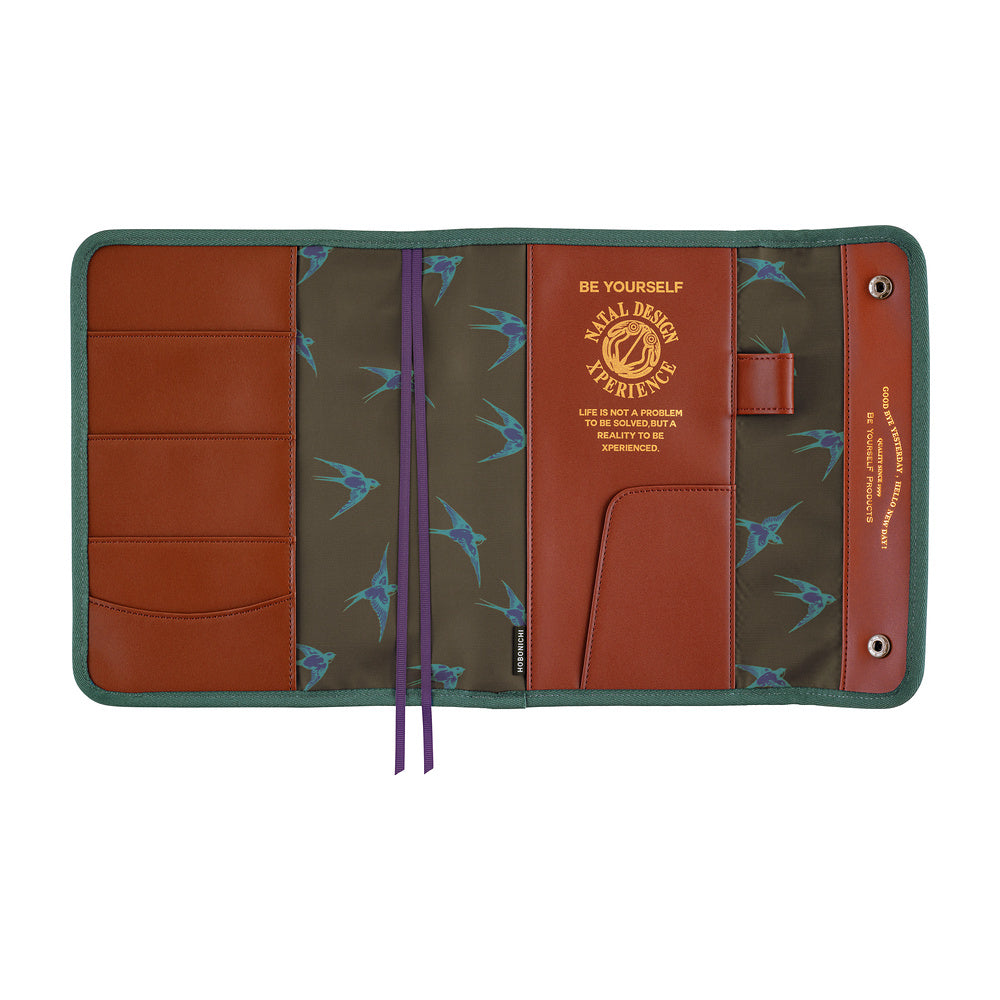 Hobonichi Techo 2027 Natal Design: Hello New Day! (Retro Stripe) A5 Cover - Blesket Canada