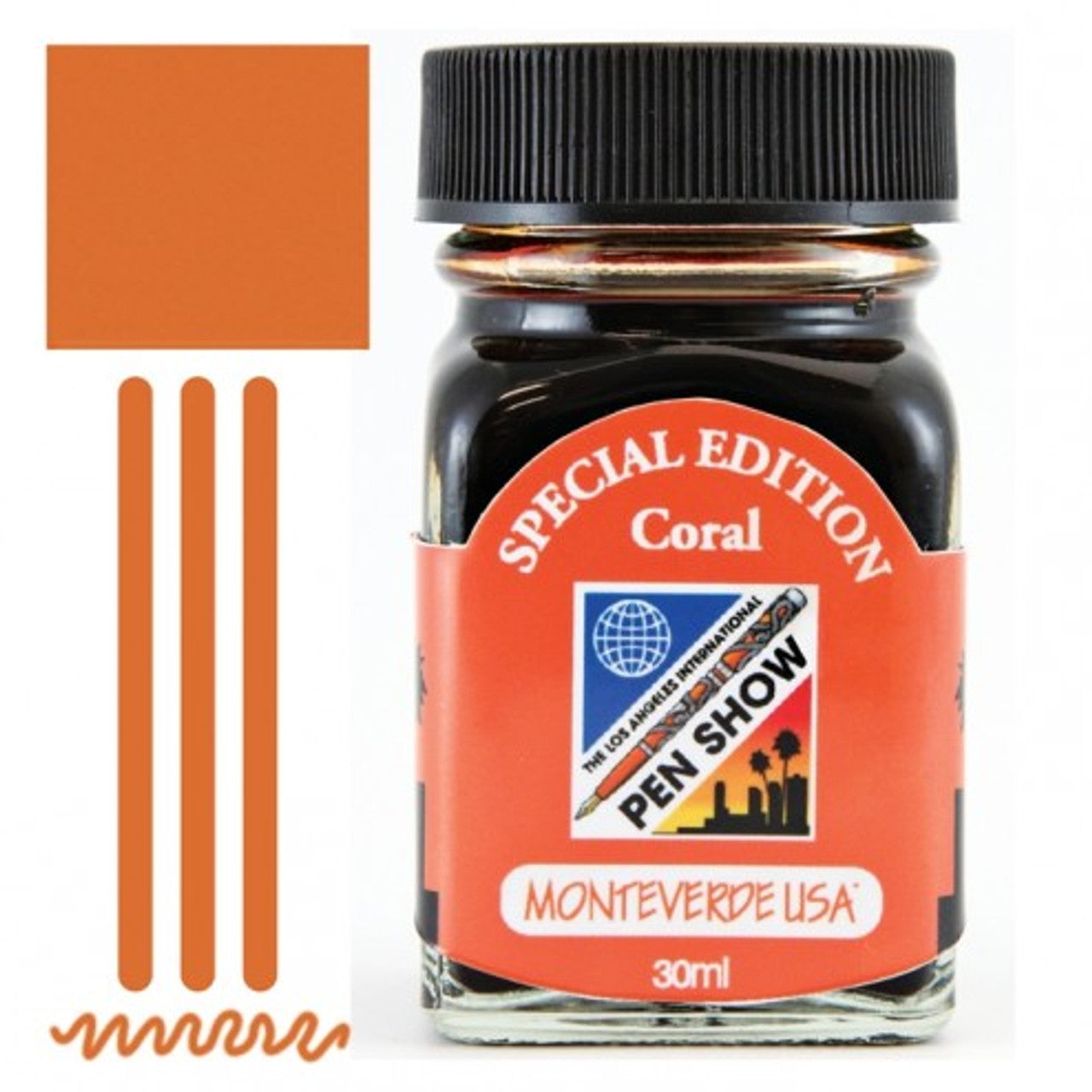 Monteverde Ink Bottle 30ml Special Edition - La Pen Show Coral 2020 - Blesket Canada