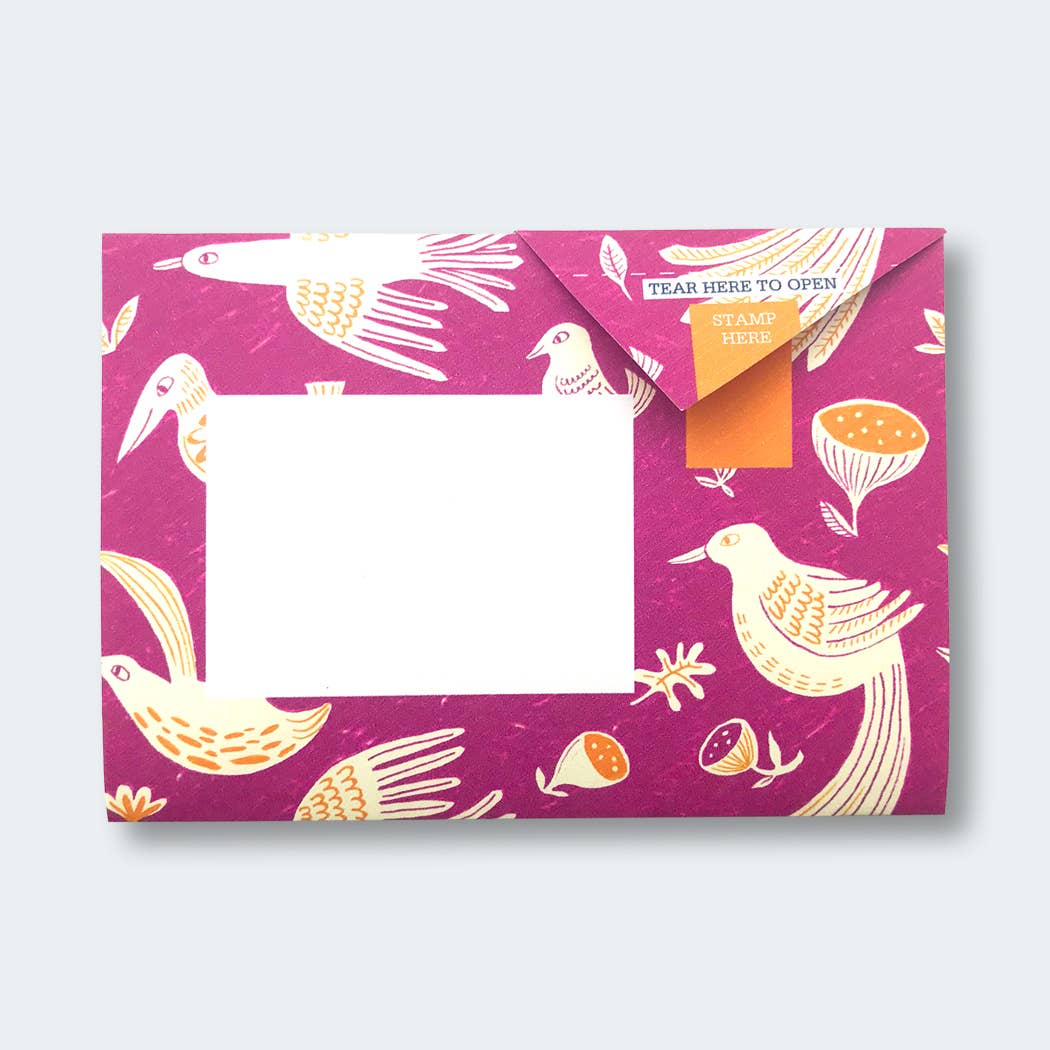 Fig & Feather Pigeon, Folding Letter Set – Pack of 6 Letters - Blesket Canada