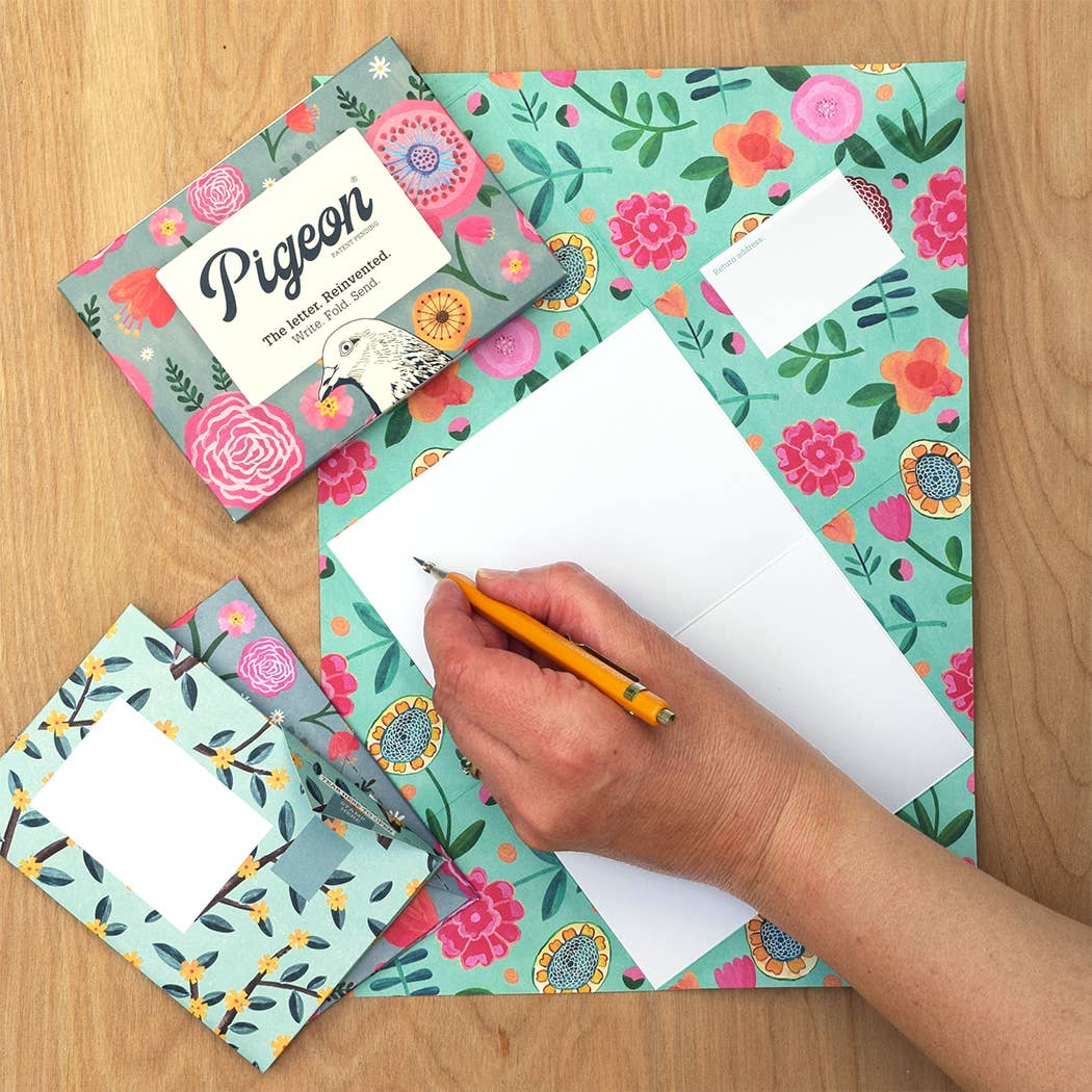 Wildflower Pigeon, Floral Letter Pack - Pack of 6 Letters - Blesket Canada