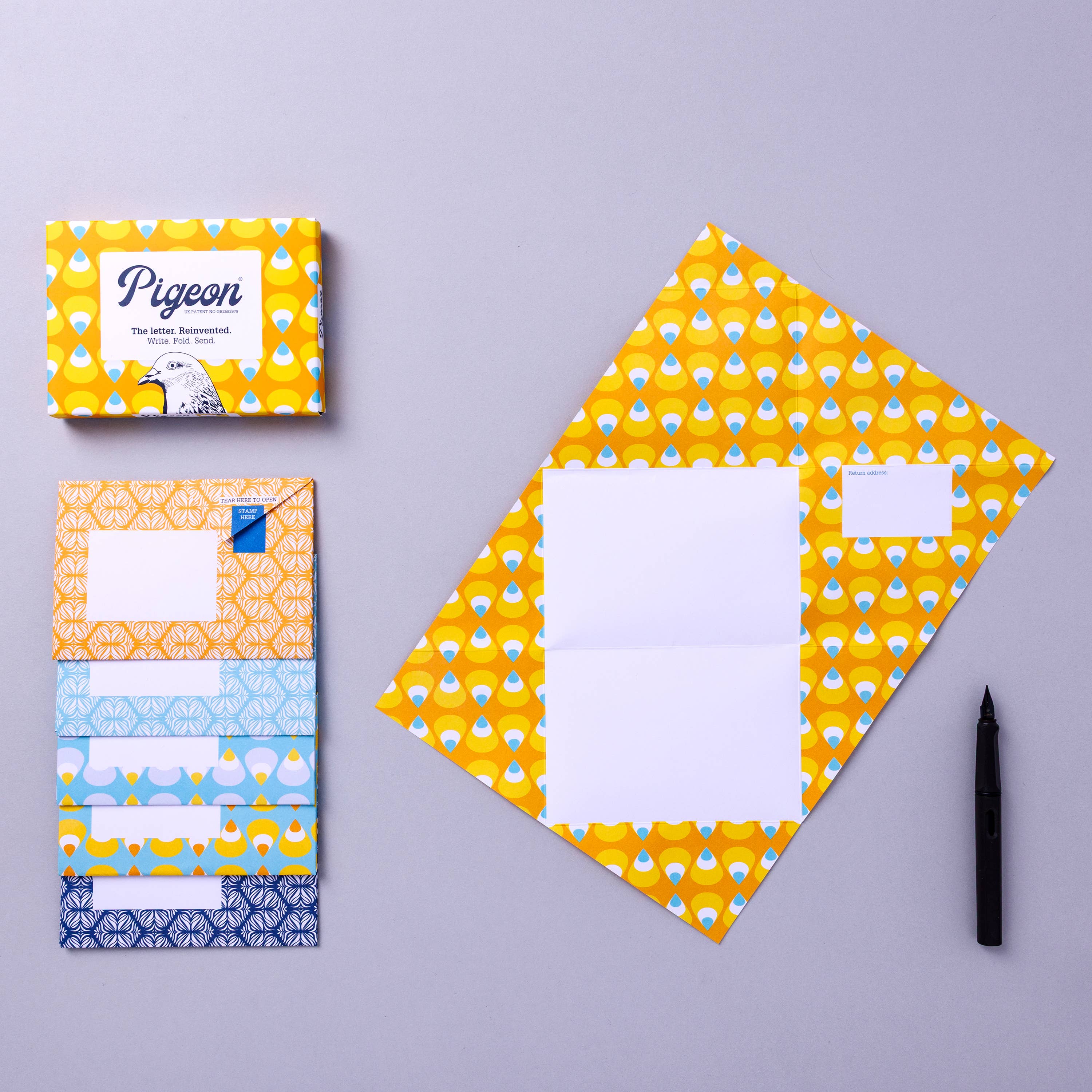 Pencil Pigeon, Folding Stationery Letter Set – Pack of 6 - Blesket Canada