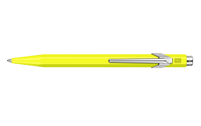 Caran d'Ache Ballpoint 849 Metal Fluo Series Yellow - Blesket Canada