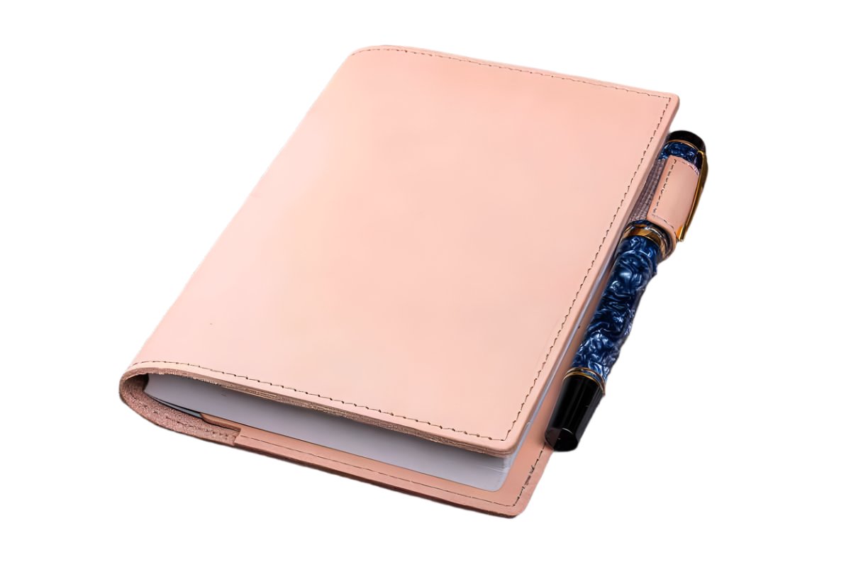 Galen Leather - Slim A6 Notebook/Planner Cover - Undyed Leather - Blesket Canada