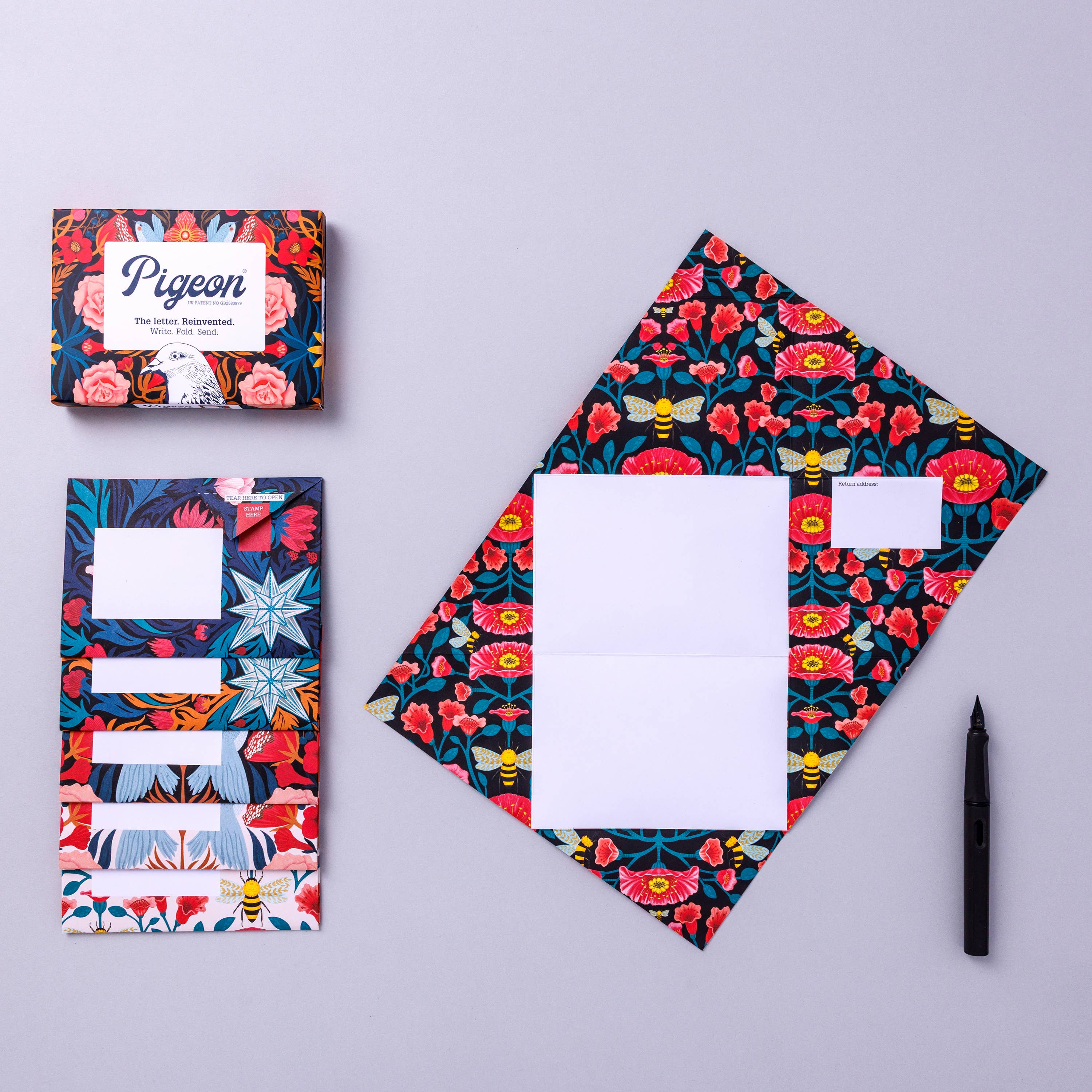 Bright & Beautiful Pigeon, Folding Letters, Pack of 6 - Blesket Canada