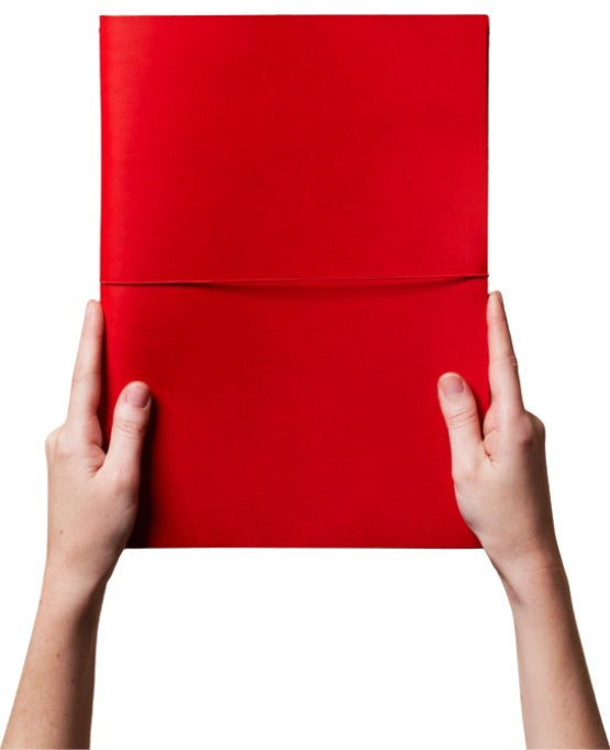 Paper Republic Grand Voyageur Leather Journal XL Size – Red - Blesket Canada