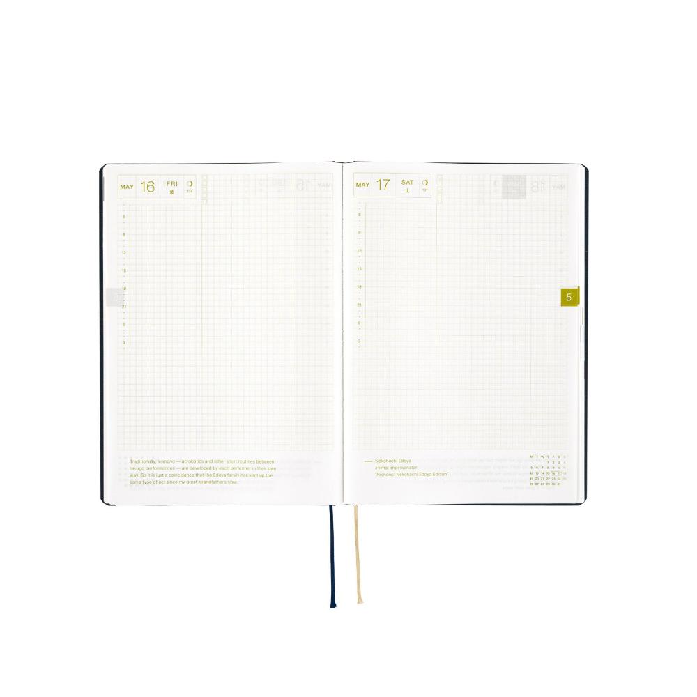 Hobonichi Techo 2025 HON - Slash (Navy) Planner (Daily) - A5 - Blesket Canada