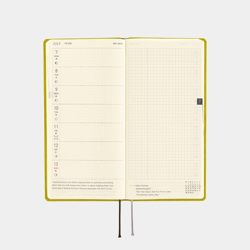 Hobonichi Techo 2025 Weeks (English Edition) - Pistachio - Blesket Canada