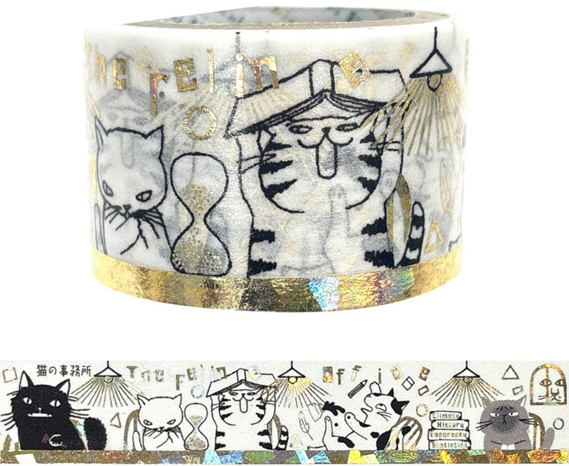 SEAL-DO Kirapika Washi Tape - The Cat Office 2 - Blesket Canada