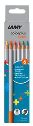 Lamy colorplus Coloured Pencil Set - 6 Colours - Neon - Blesket Canada