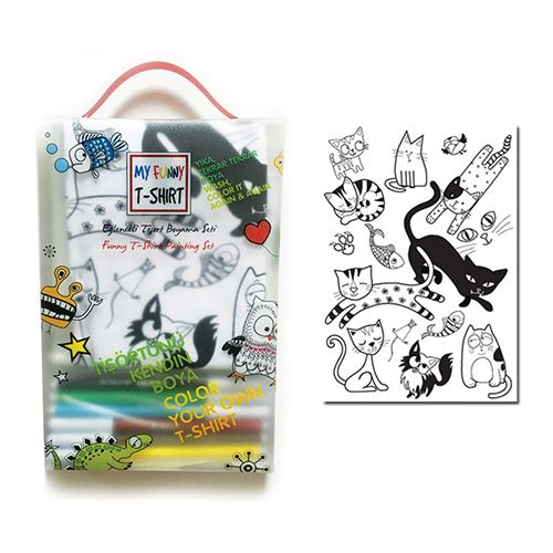 My Funny T-Shirt Coloring Set, Cats, Age 8-12 - Blesket Canada