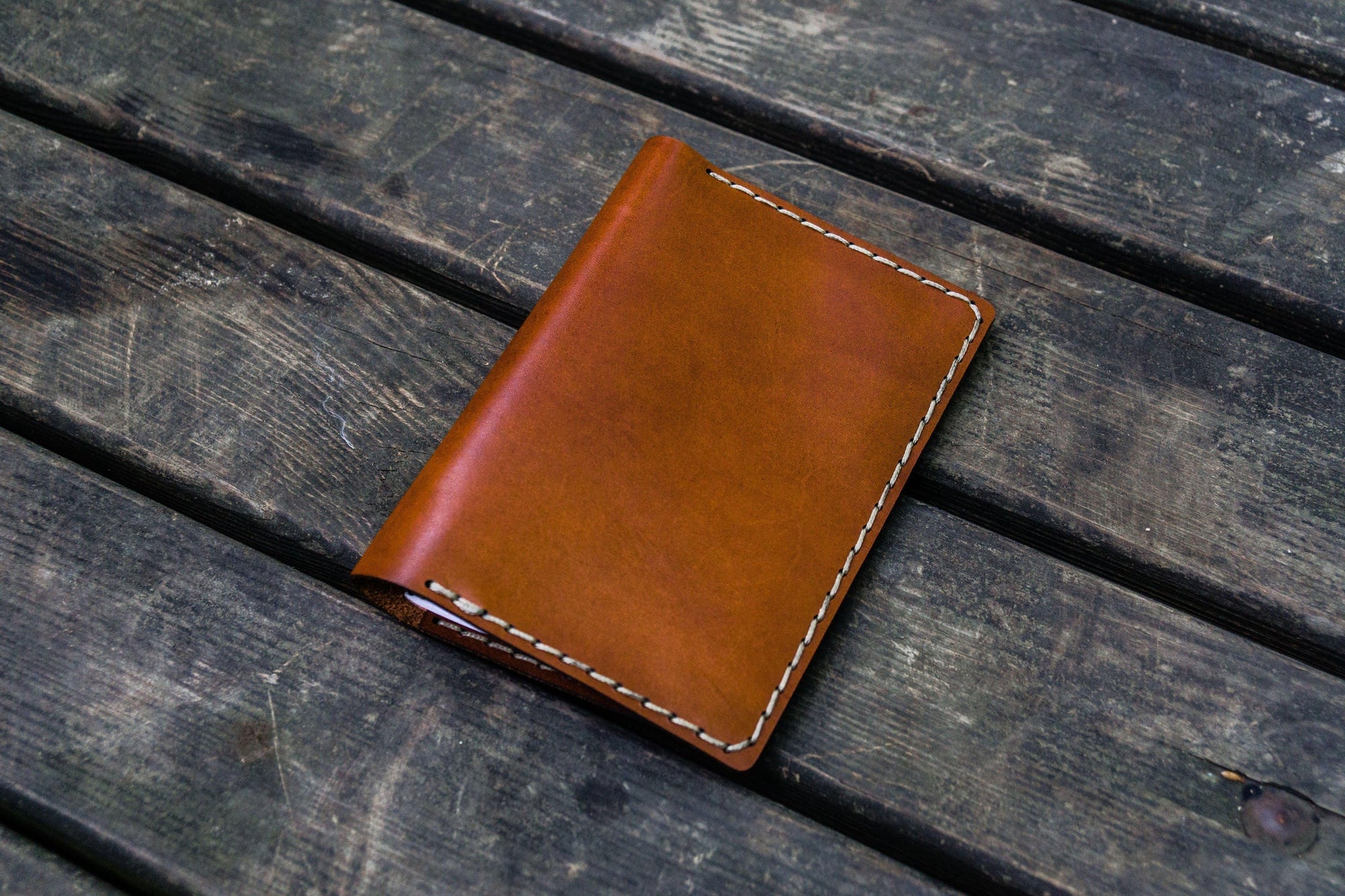 Galen Leather - No. 33 Personalized Leather Field Notes Cover - Chocolate Brown  - Blesket Canada