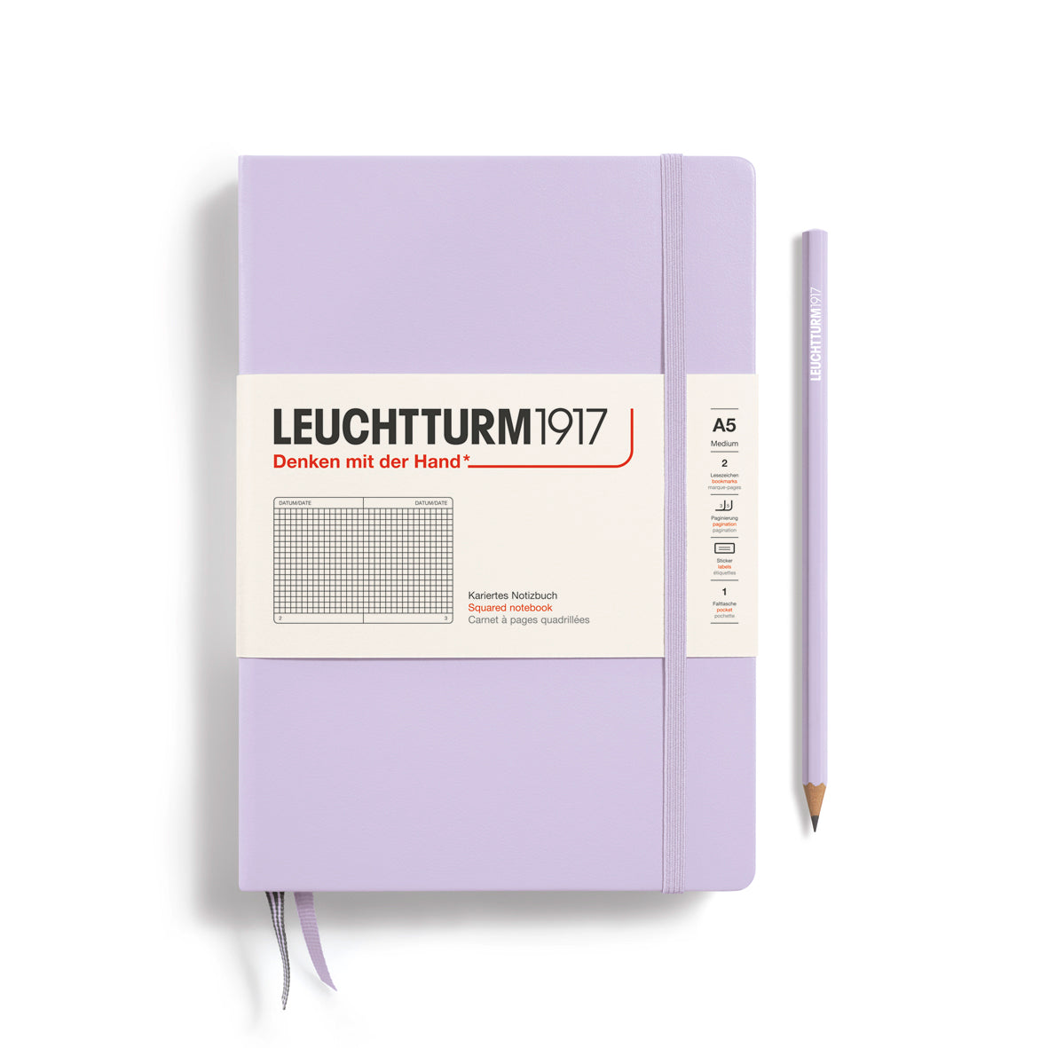 Leuchtturm1917 Hardcover Medium A5 Notebook Squared - Blesket Canada