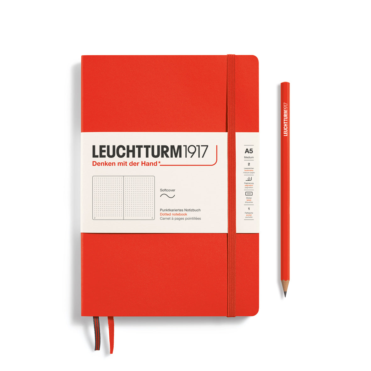 Leuchtturm1917 Softcover Medium Notebook A5 Dotted - Lobster - Blesket Canada