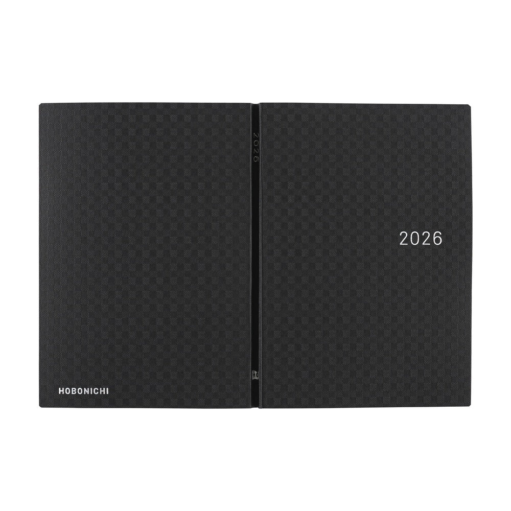 Hobonichi 2026 Paper Series Black Gingham Journal A6 HON - English January Start - Blesket Canada