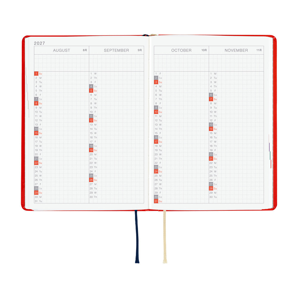 Hobonichi Techo 2027 HON Yumi Kitagishi: White Cat and Rabbit's Tea Room [ENG/A6 HON/Jan Start] - Blesket Canada