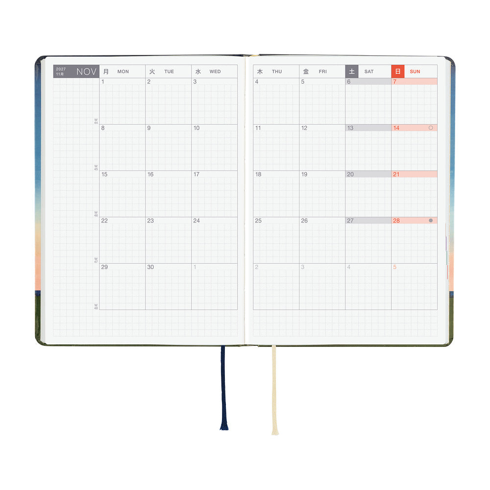 Hobonichi Techo 2027 HON Hiroko Kubota: String Telephone Until the Moon is Full [ENG/A6 HON/Jan Start] - Blesket Canada