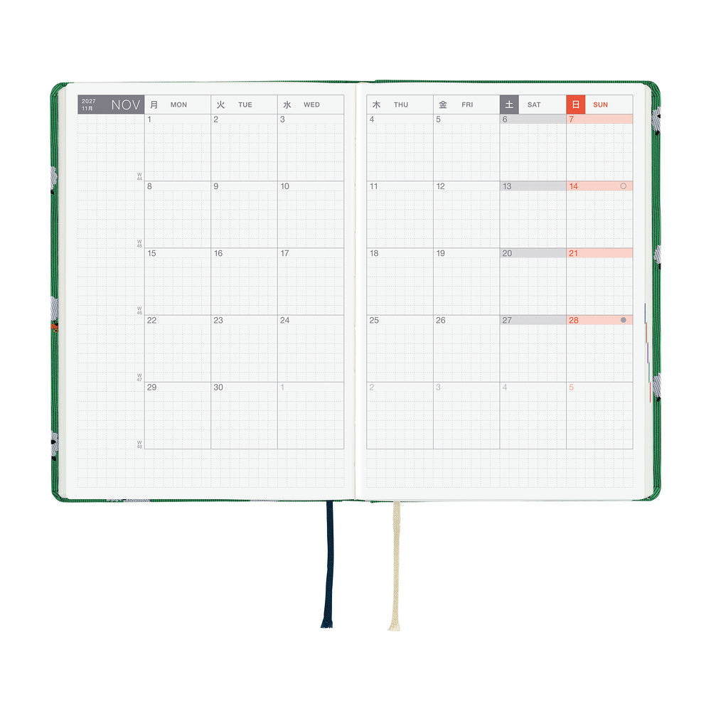 Hobonichi Techo 2027 HON Bow & Tie: Sheep Sheep Sheep [ENG/A6 HON/Jan Start] - Blesket Canada