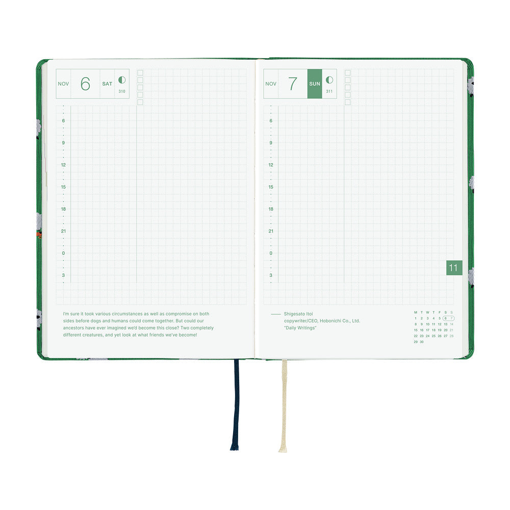 Hobonichi Techo 2027 HON Bow & Tie: Sheep Sheep Sheep [ENG/A6 HON/Jan Start] - Blesket Canada