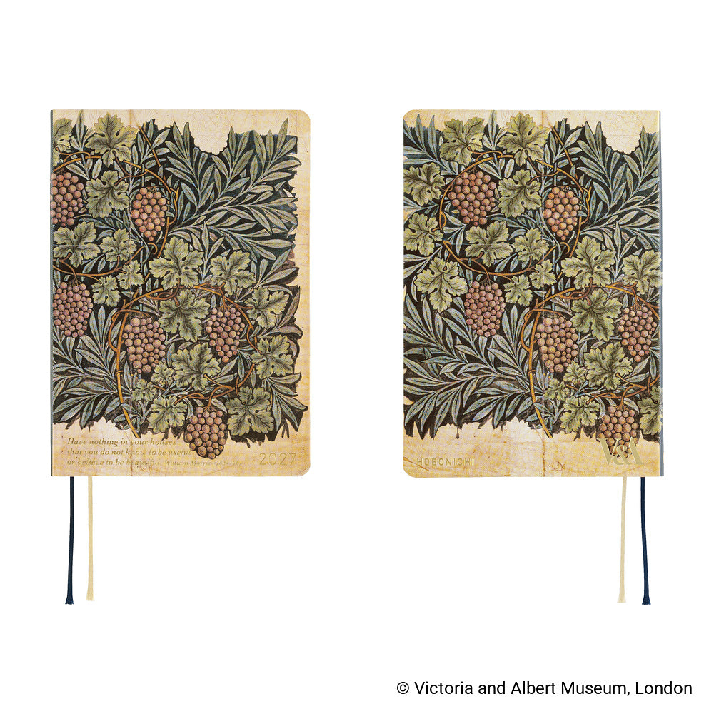 Hobonichi Techo 2027 HON V&A Series: Vine [ENG/A6 HON/Jan Start] Planner - Blesket Canada