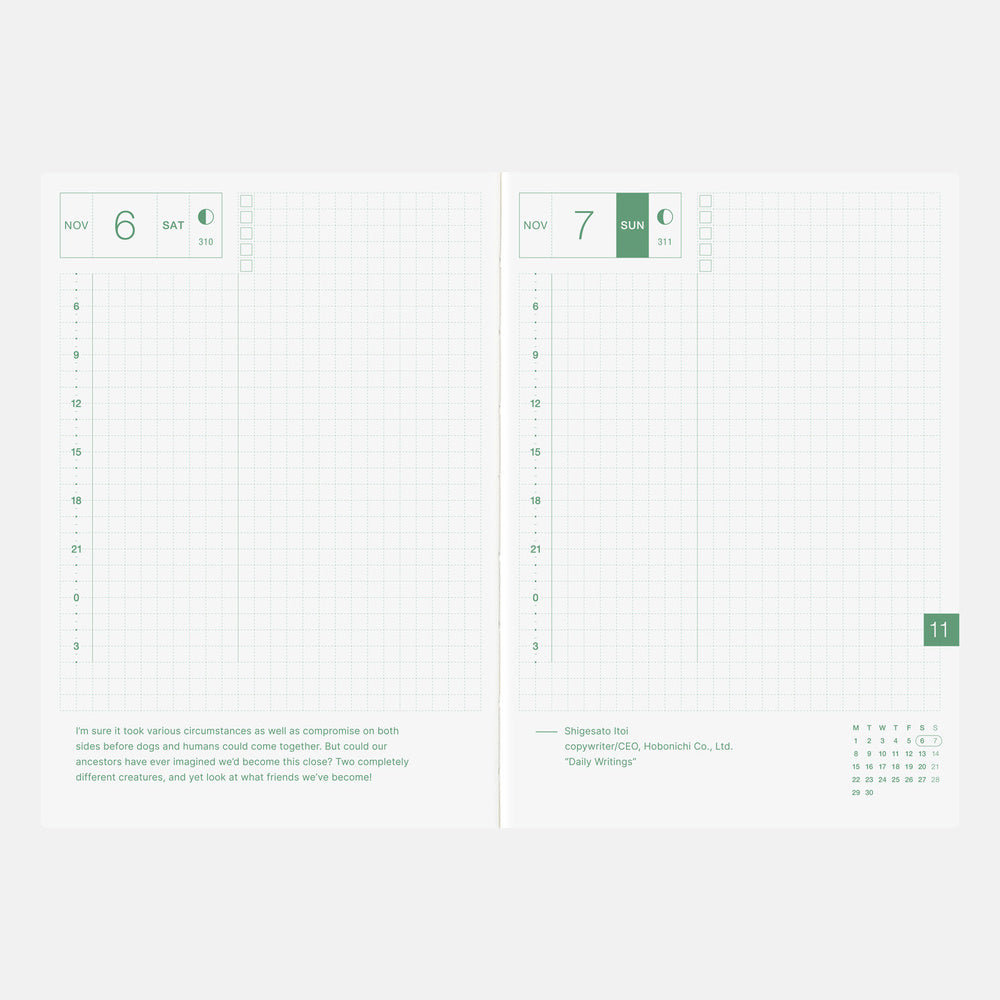 Hobonichi Techo 2027 Original Book [ENG/A6/Daily/Jan Start/Mon Start] Planner Refill - Blesket Canada