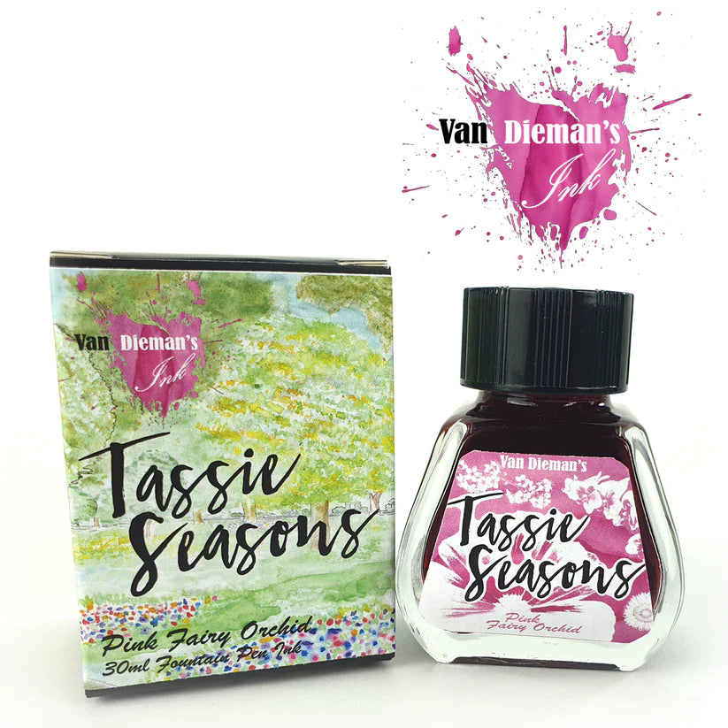 Van Dieman's Tassie Seasons (Spring) 30ml Ink Bottle - Pink Fairy Orchid - Blesket Canada
