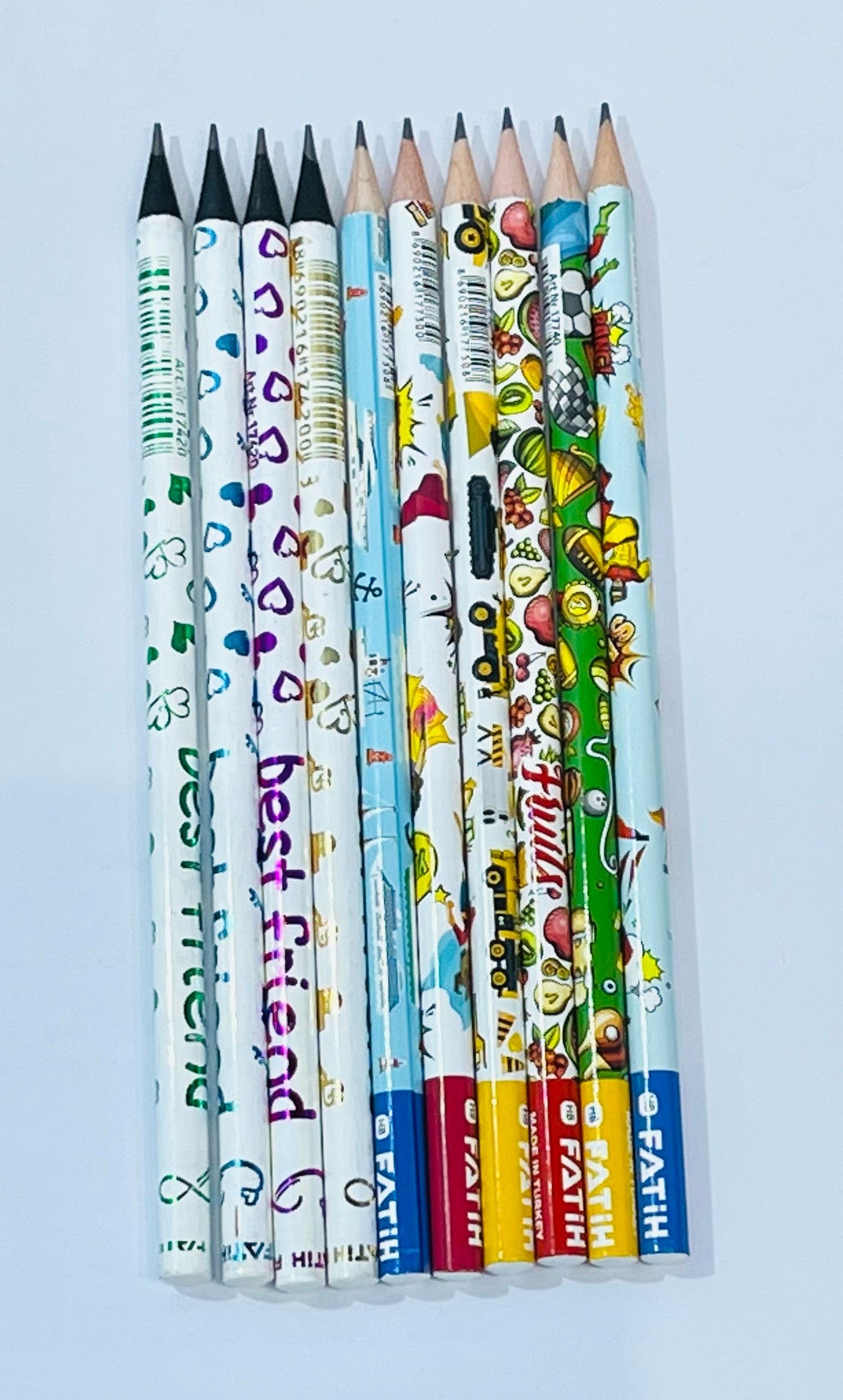 Natural HB Printed Pencil Set by Fatih - Blesket Canada