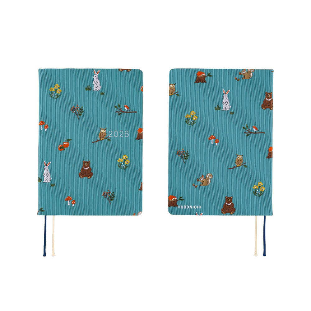 Hobonichi 2026 Bow and Tie In the Forest Journal A6 HON - English January Start - Blesket Canada