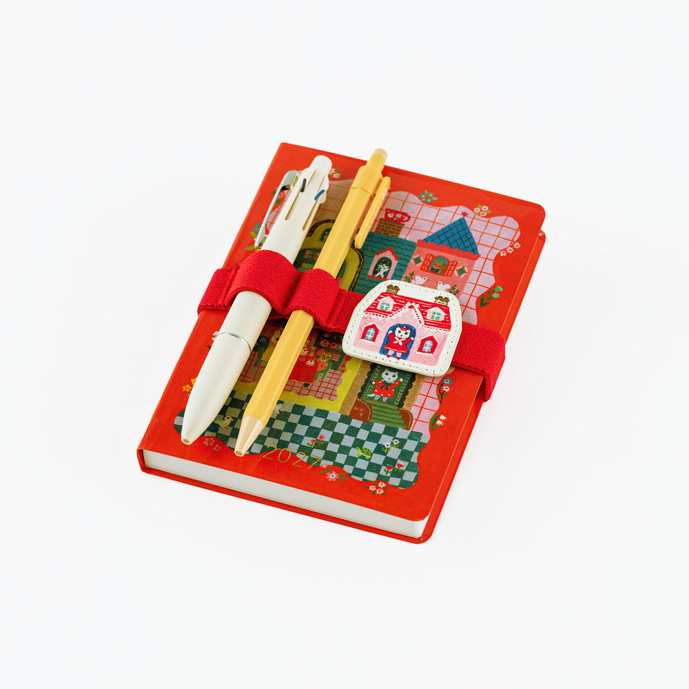 Hobonichi Yumi Kitagishi Book Band with Charm - White Cat - Blesket Canada