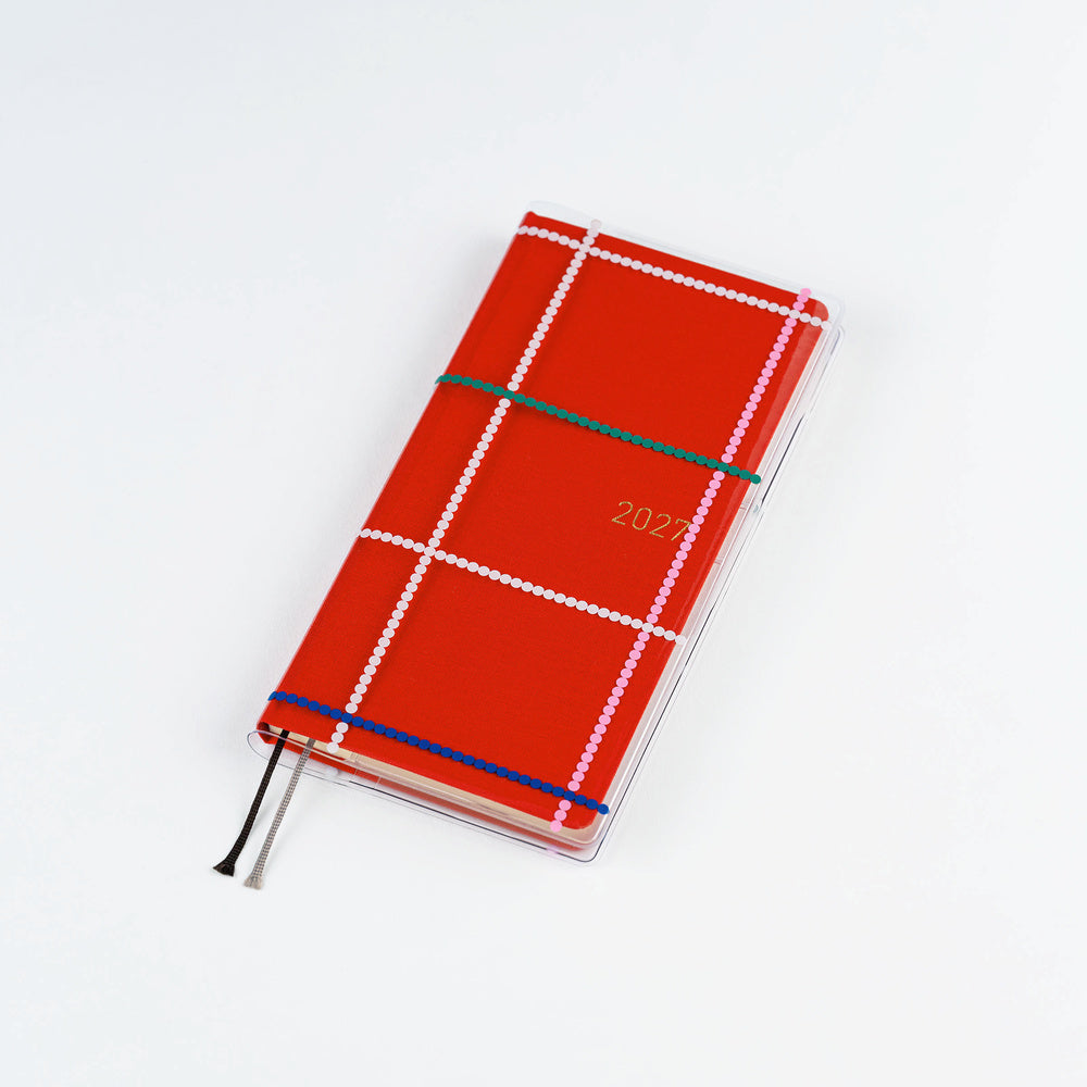 Hobonichi Yoshie Watanabe Clear Cover for Weeks – Dotted Plaid (Cover Only) - Blesket Canada