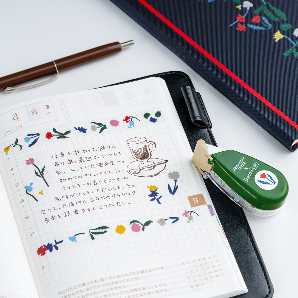 Plus x Hobonichi Deco Rush Decoration Tape – Petit Bloom by Yoshie Watanabe - Blesket Canada