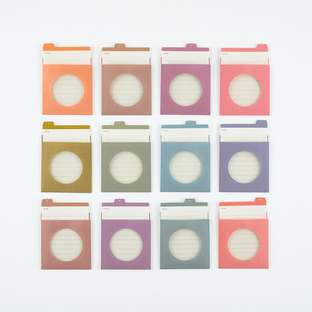 Hobonichi TSUKI no IRO 12-Month Index Pockets – Planner Index Cards & Pockets - Blesket Canada