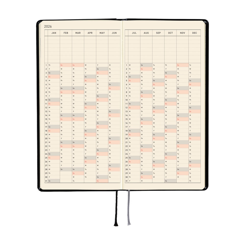 Hobonichi 2026 Yumi Kitagishi White Cats Daily Life - English Tall & Slim January Start- Blesket Canada