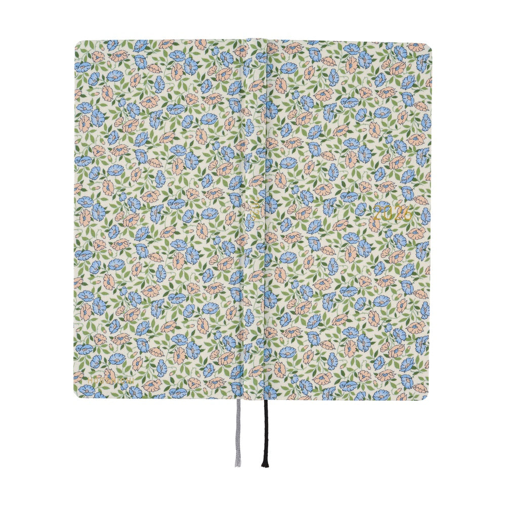 Hobonichi 2026 Liberty Fabrics Sasha Kiora Journal - English Tall & Slim January Start - Blesket Canada