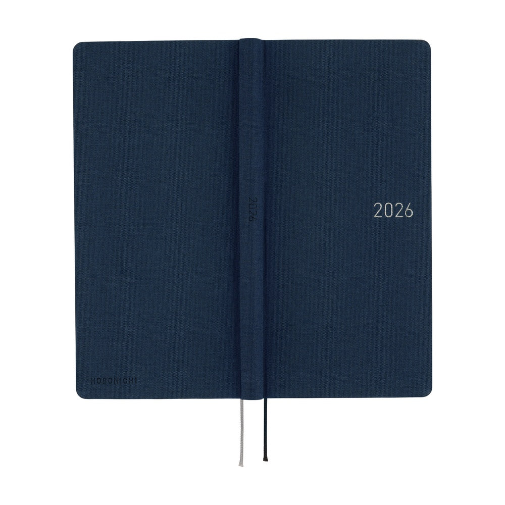 Hobonichi 2026 Colors Cosmo Blue Journal - Mega English Tall & Slim January Start - Blesket Canada