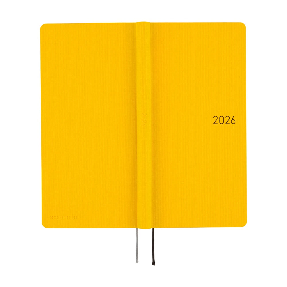 Hobonichi Techo 2026 Weeks MEGA – Planner Settimanale Full Moon Yellow (Inglese, 384 Pagine, Inizio Gennaio)