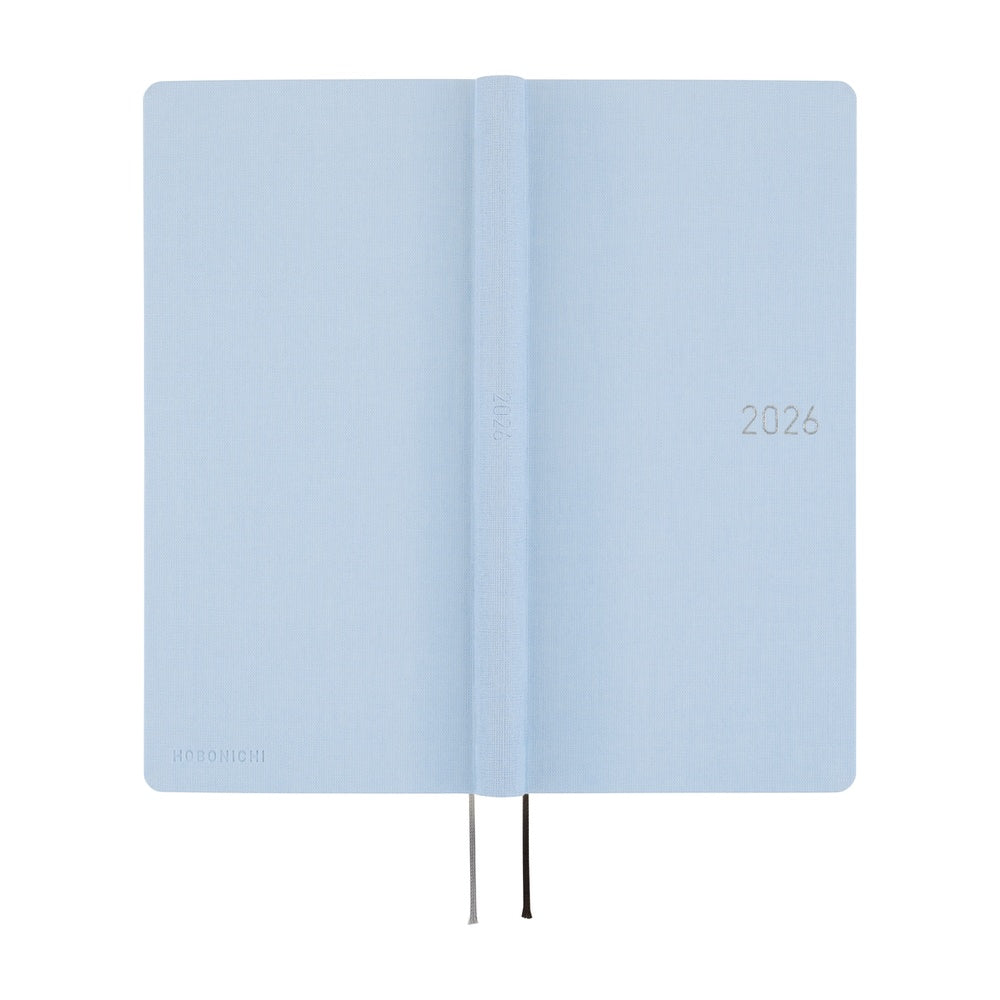 Hobonichi 2026 Colors Sky Mist Journal - Mega English Tall & Slim January Start - Blesket Canada
