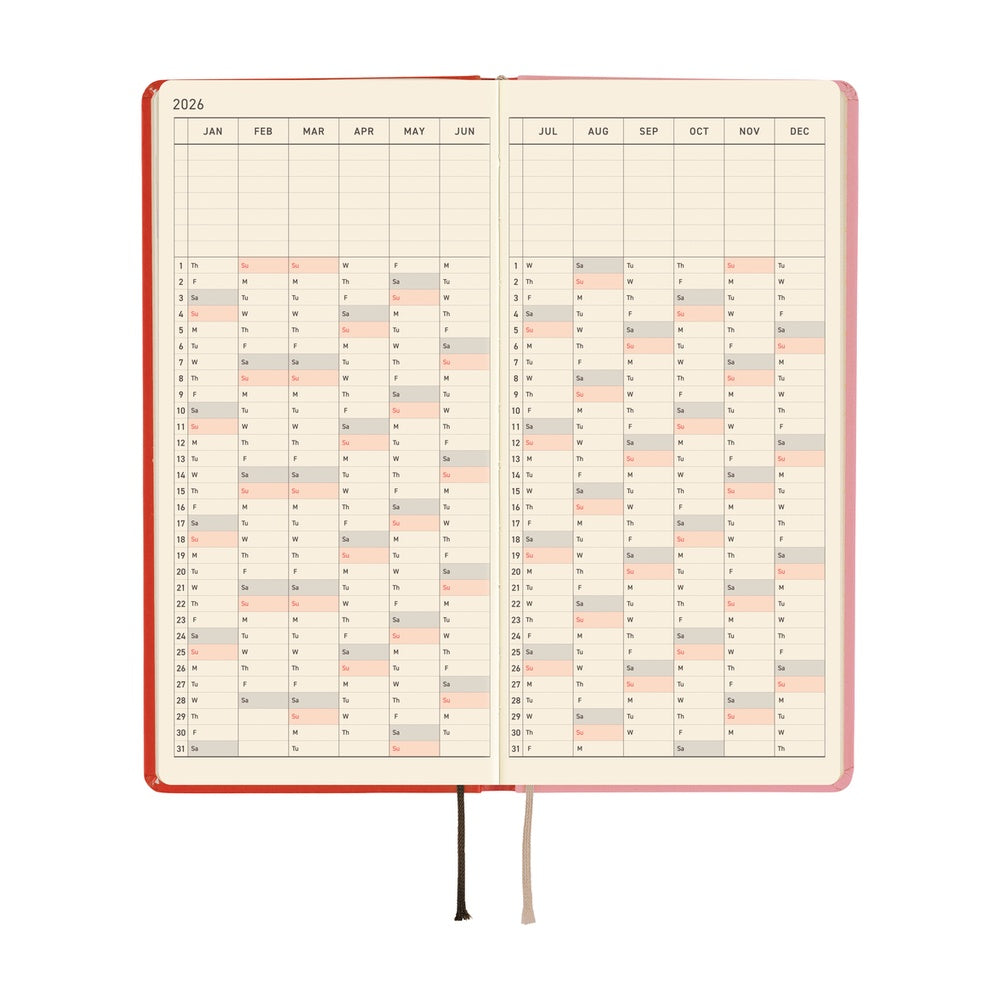 Hobonichi 2026 Tolight A Bright Year Journal - English Tall & Slim January Start - Blesket Canada
