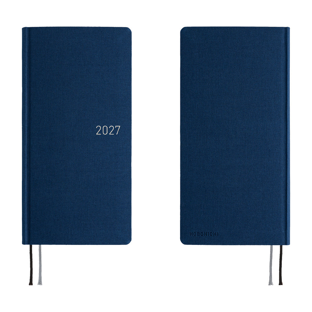 Hobonichi Techo 2027 Weeks Colors: Midnight Blue [ENG/Tall & Slim/Jan Start] Planner - Blesket Canada