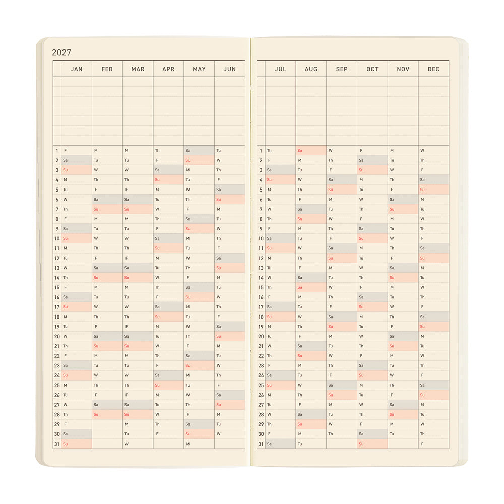Hobonichi Techo 2027 Weeks Sneaker: Lime Green [ENG/Tall & Slim MEGA/Jan Start] - Blesket Canada