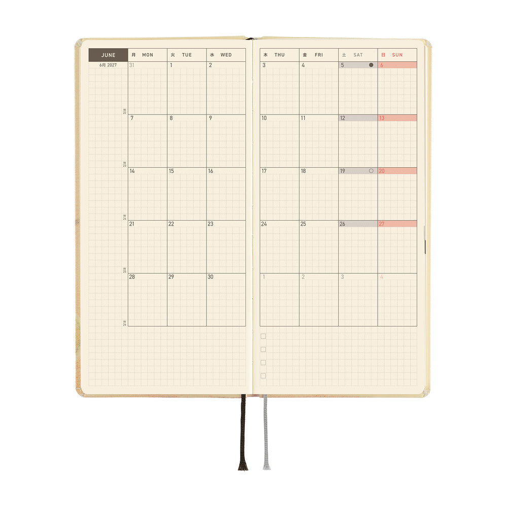 Hobonichi Techo 2027 Weeks Akiko Miyakoshi: Once, in Spring [ENG/Tall & Slim/Jan Start] - Blesket Canada
