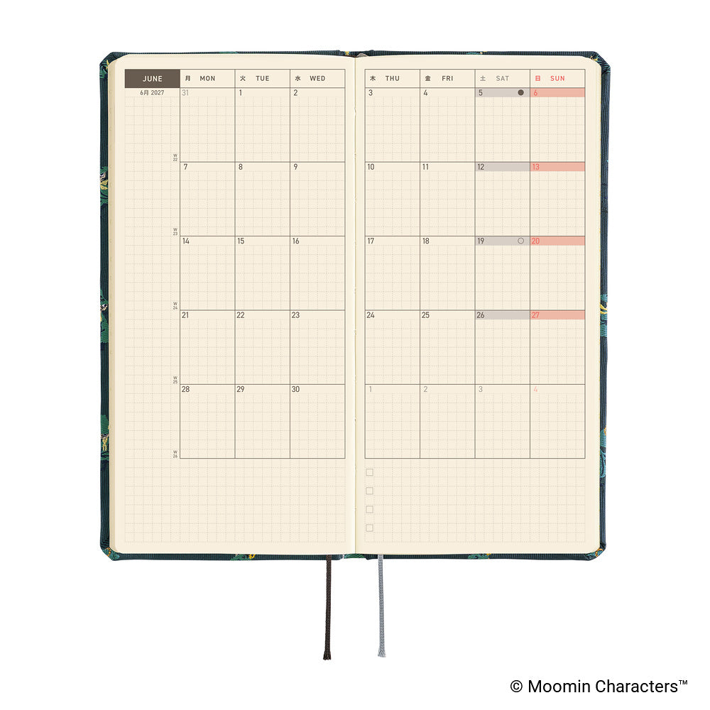 Hobonichi Techo 2027 Weeks Moomin: A Day in the Life of Snufkin [ENG/Tall & Slim/Jan Start] - Blesket Canada
