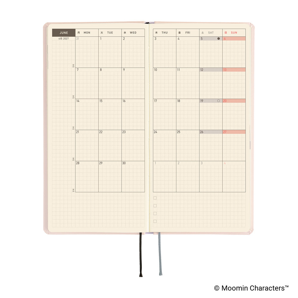Hobonichi Techo 2027 Weeks Moomin: At the Table [ENG/Tall & Slim/Jan Start] Planner - Blesket Canada