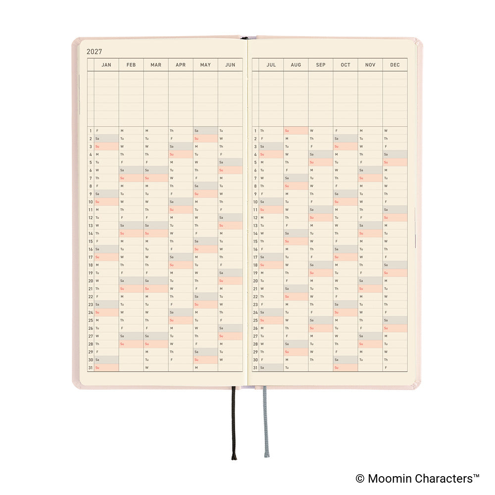 Hobonichi Techo 2027 Weeks Moomin: At the Table [ENG/Tall & Slim/Jan Start] Planner - Blesket Canada