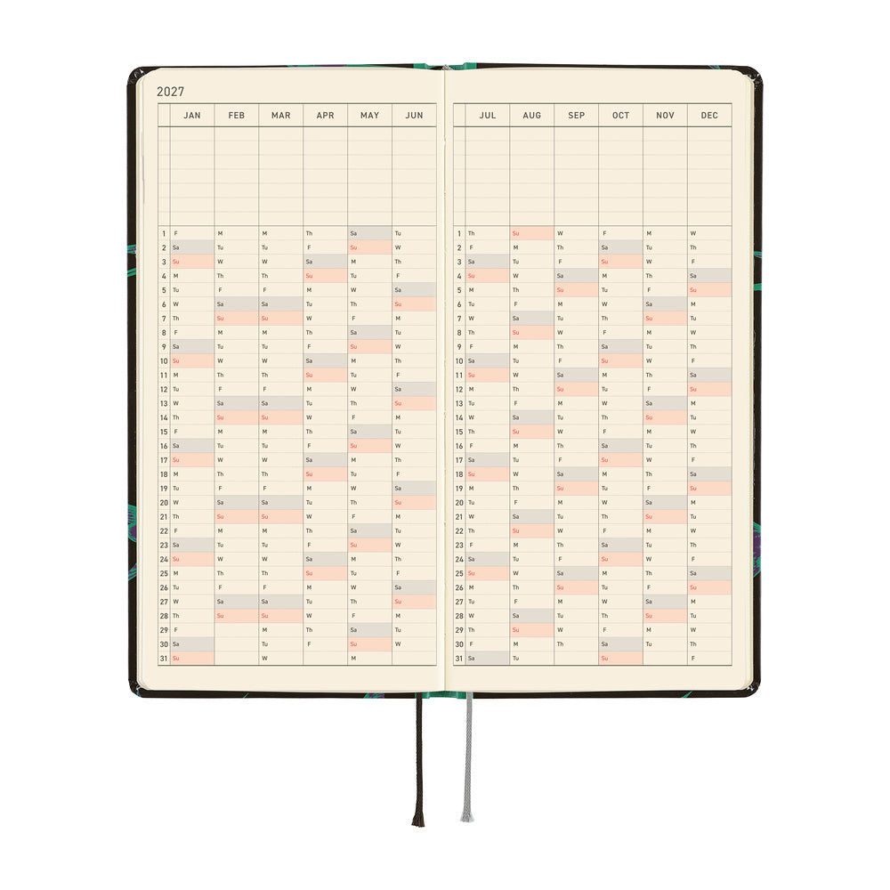 Hobonichi Techo 2027 Weeks Natal Design: Lucky Swallow [ENG/Tall & Slim/Jan Start] - Blesket Canada