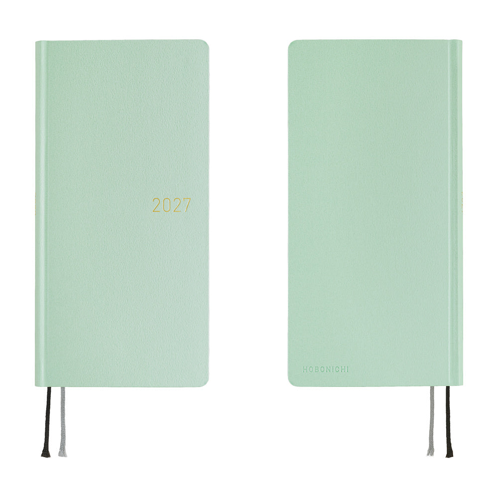 Hobonichi Techo 2027 Weeks Paper Series: Frosty Jade [ENG/Tall & Slim/Jan Start] - Blesket Canada