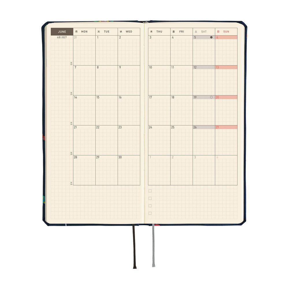 Hobonichi Techo 2027 Weeks Bow & Tie: Candy Dream [ENG/Tall & Slim/Jan Start] - Blesket Canada
