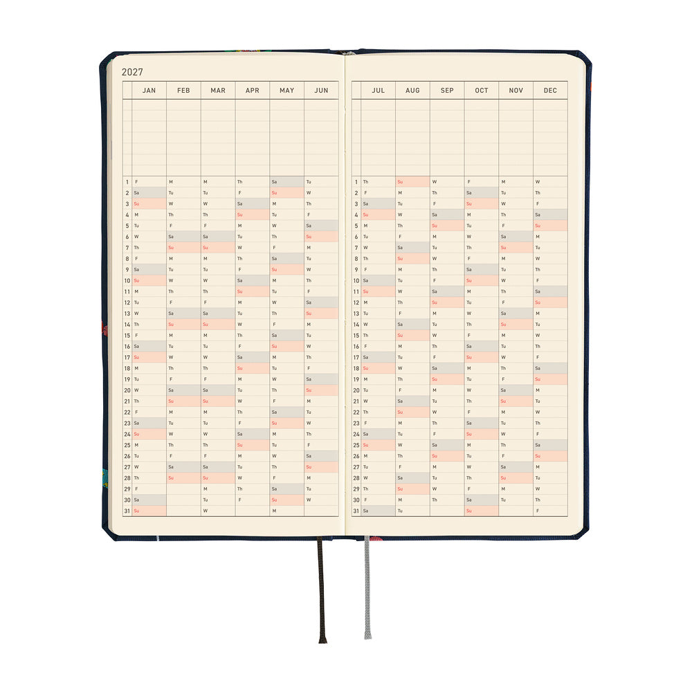Hobonichi Techo 2027 Weeks Bow & Tie: Candy Dream [ENG/Tall & Slim/Jan Start] - Blesket Canada