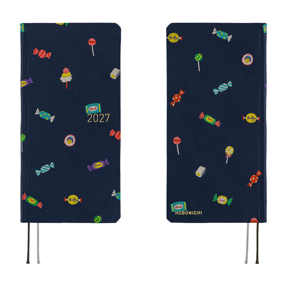 Hobonichi Techo 2027 Weeks Bow & Tie: Candy Dream [ENG/Tall & Slim/Jan Start] - Blesket Canada