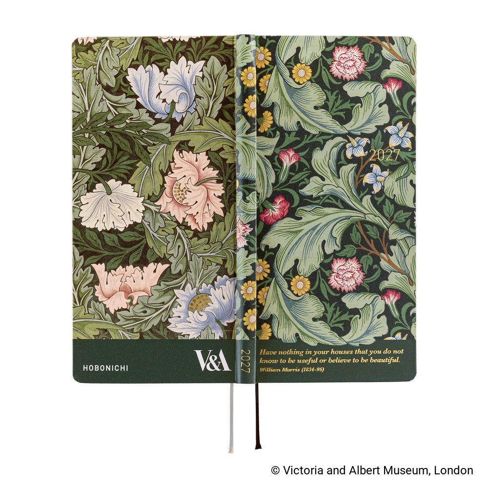Hobonichi Techo 2027 Weeks V&A Series: Leicester [ENG/Tall & Slim/Jan Start] Planner - Blesket Canada