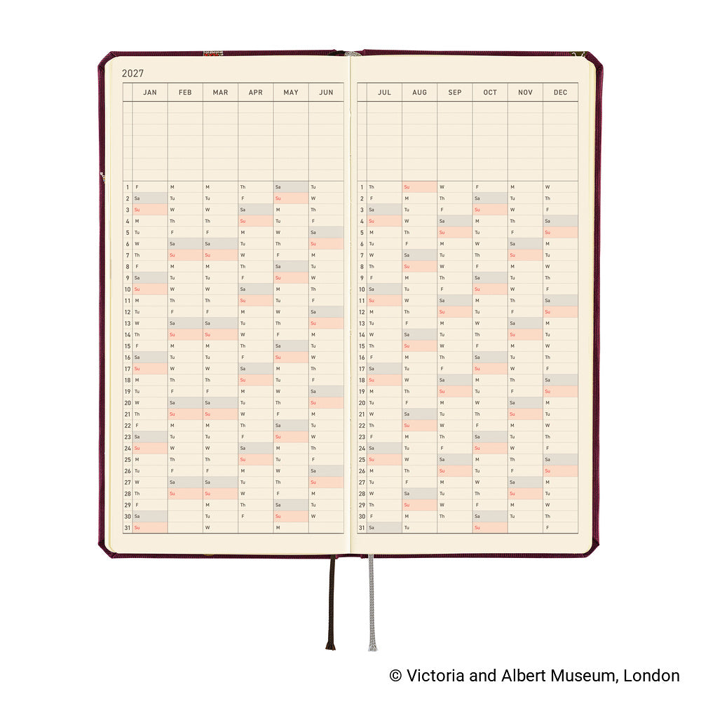 Hobonichi Techo 2027 Weeks V&A Series: Welcome to the V&A [ENG/Tall & Slim/Jan Start] - Blesket Canada